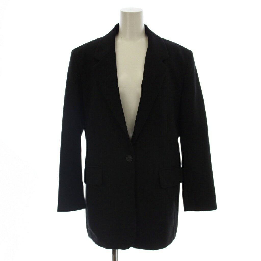 乐天商城 - 【中古】ザラ ZARA テーラードジャケット 上着 XS 黒 ブラック 長袖 ノッチドラペル シングルブレスト /LP レディース 【ベクトル 古着】 260515