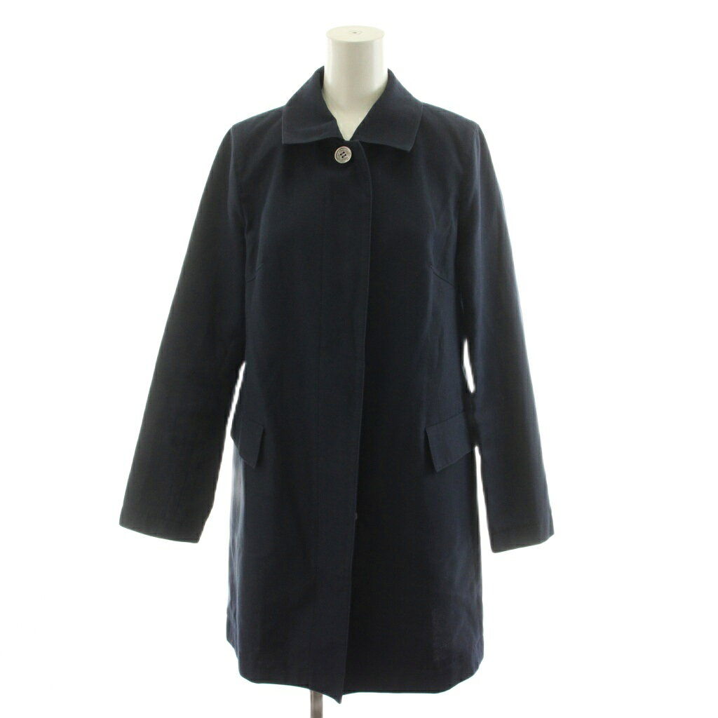 樂天商城 - 【中古】オールドイングランド OLD ENGLAND ステンカラーコート ロング丈 36 紺 ネイビー 55104081 /AN80 レディース 【ベクトル 古着】 260521