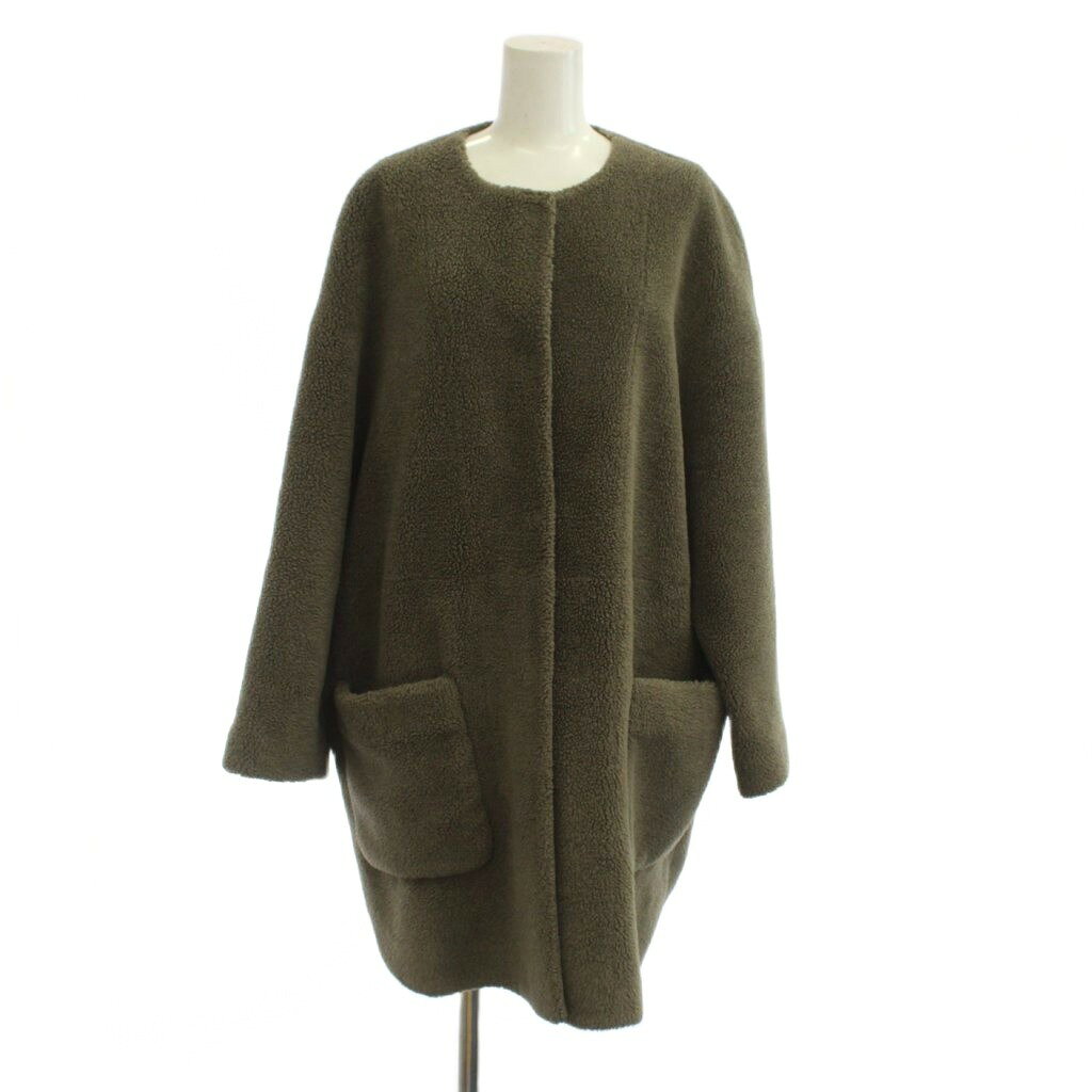 【中古】ミラオーウェン Mila Owen ボアコート F 茶 ノーカラー 長袖 ポケット付き /JP レディース 【ベクトル 古着】 260520 auc-vector-20921408 ブランド古着の買取販売ベクトル パッケージ画像
