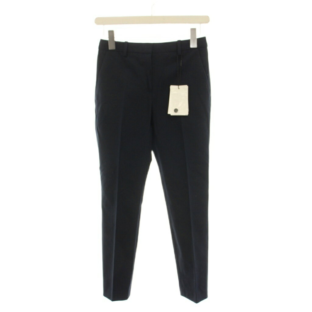 未使用品 セオリー Theory 23SS stretch canvas treeca gz スリムテーパードパンツ XX0 ネイビー /YM レディース  260525