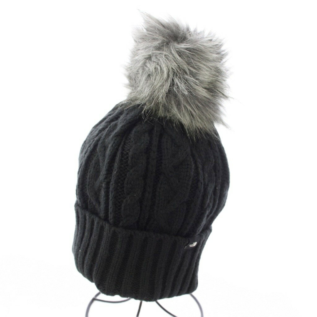 ザノースフェイス THE NORTH FACE Oh Mega Fur Pom Beanie ニット帽 帽子 ワッチキャップ ONE 黒 ブラック グレー NF0A3FJM /TK レディース  260604