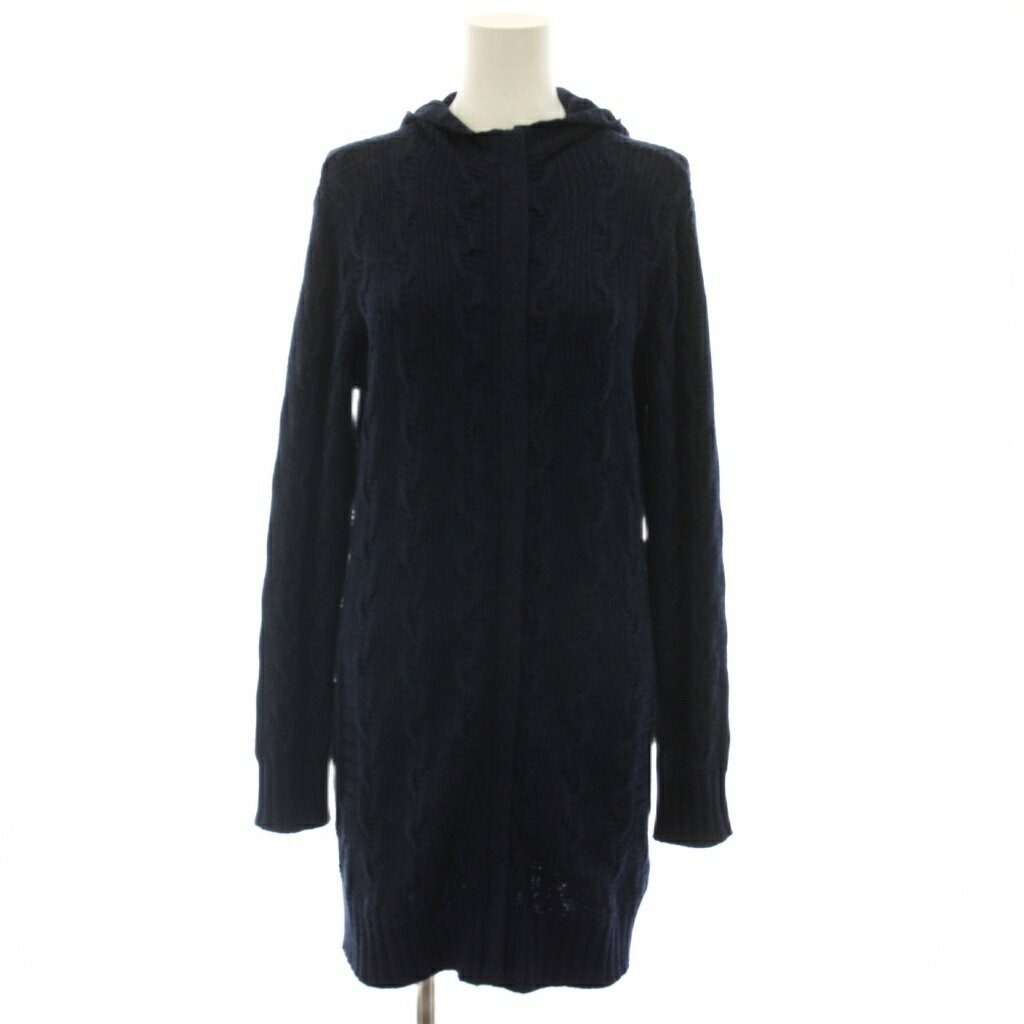 【中古】パタゴニア Patagonia ケーブルニットコート アウター ジップアップ フード S 紺 ...