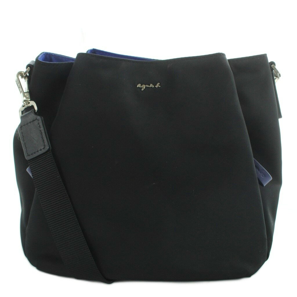 【中古】アニエスベー agnes b. ショルダーバッグ ナイロン 黒 ブラック /AN33 レディース 【ベクトル 古着】 260601