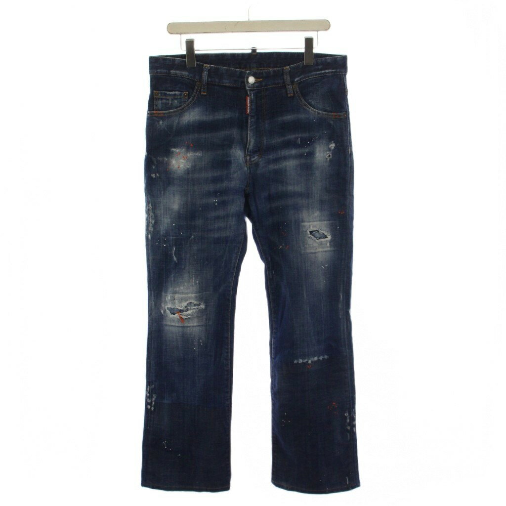 [중고] 디스퀘어드 DSQUARED2 데님 팬츠 청바지 지퍼 플라이 펜던트 가공 USED 가공 50 인디고 S74LB0687 /BM 남성 [벡터 헌옷] 260603