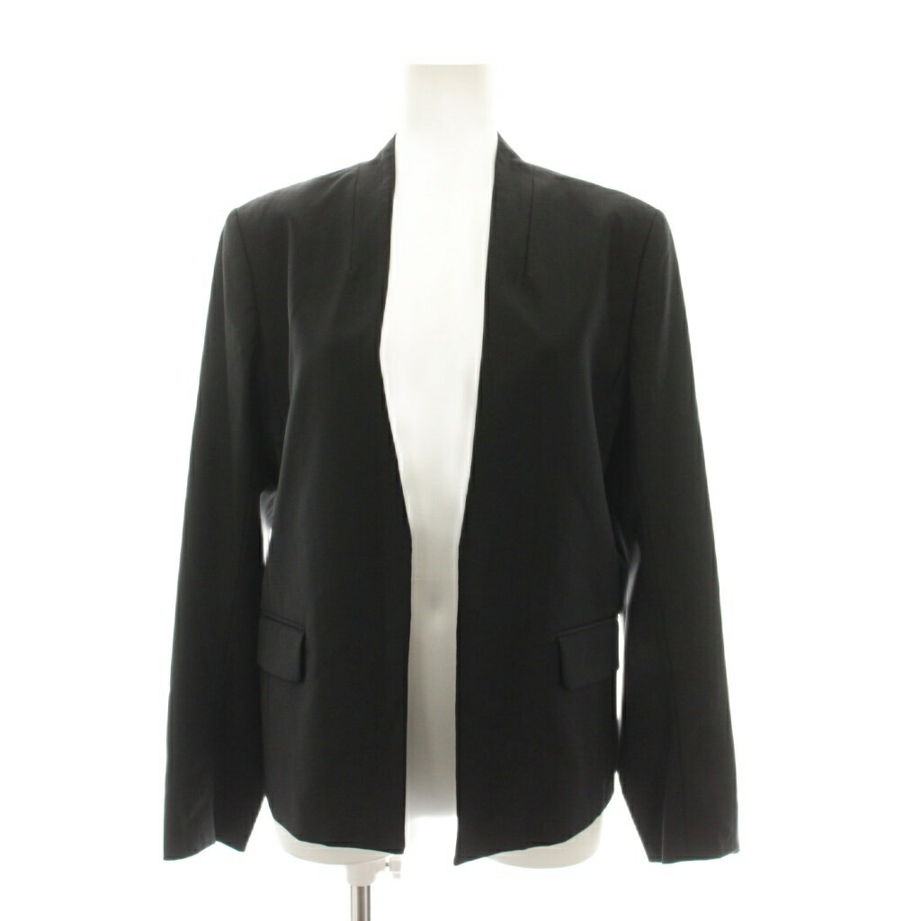 セオリーリュクス theory luxe 19SS EXECUTIVE KAYLEE ノーカラージャケット アウター 40 黒 ブラック 長袖 41-9104101 /YM レディース  260602