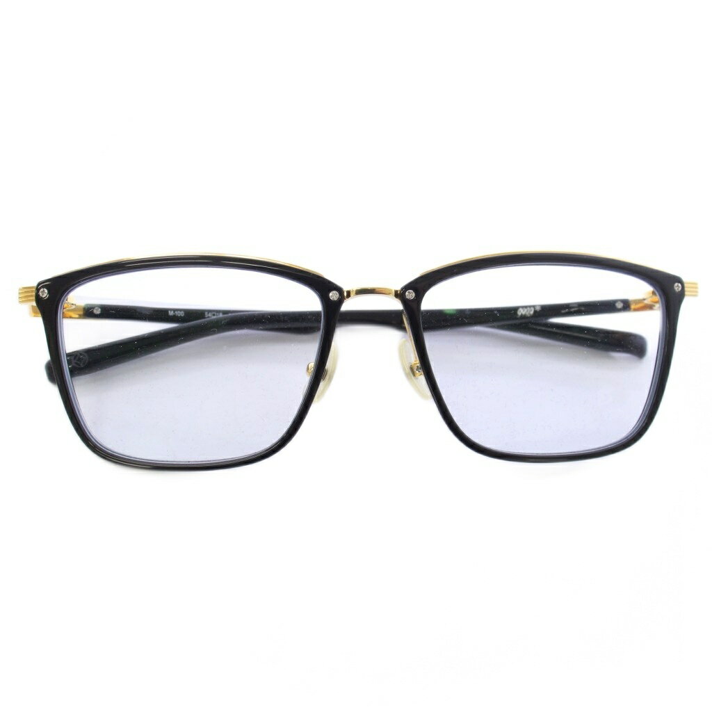 【中古】フォーナインズ 999.9 メガネ 眼鏡 度入り 54□18 140 黒 ブラック クリア M-100 /TK メンズ 【ベクトル 古着】 260605
