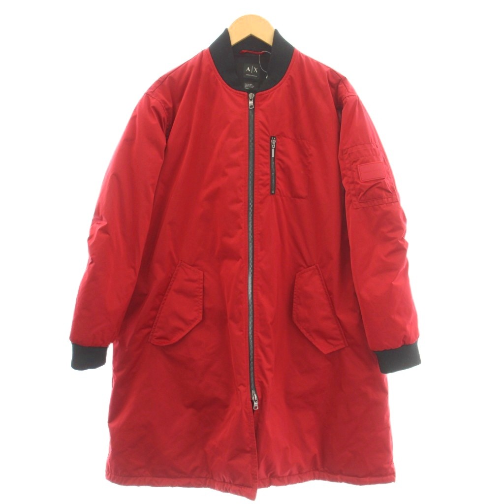 【中古】アルマーニエクスチェンジ A/X ARMANI EXCHANGE ダウンコート MA-1 ロング コート ジャケット M 赤 レッド /☆G メンズ 【ベクトル 古着】 260610ブランドアルマーニエクスチェンジ A/X ARMANI EXCHANGE表記サイズM実寸サイズ肩幅：47cm　身幅：58cm　着丈：92cm　袖丈：56cm　　素材表地/裏地/ポリエステル 中綿/ダウン・フェザー色赤 レッド状態リブに細かな毛玉、後ろすそに黒ずみ汚れがございます。 ※全体的に中古品としての使用感とダメージがありますが、通常使用には支障のない商品です。 掲載写真や記載内容をご確認いただき、ご理解の上ご購入ください。備考ジョルジオアルマーニジャパン（株）商品のお問い合わせの回答を休止しております。＊各商品ページの商品詳細等をご確認の上ご購入ください。【中古】アルマーニエクスチェンジ A/X ARMANI EXCHANGE ダウンコート MA-1 ロング コート ジャケット M 赤 レッド /☆G メンズ 【ベクトル 古着】 260610状態ランク　”B”詳細については、下記および「状態ランクについて」ページをご覧ください。未使用・新品の商品ほぼ新品同様の商品使用感が少なく、かなり状態の良い商品使用感はあるが、傷や汚れの少ない商品使用感の他、傷や汚れが見られる商品かなり大きな傷みがある難あり商品※S〜CランクはUSED品となりますので、使用感をご理解の上でご入札下さい。状態ランクについてinformationブランドアルマーニエクスチェンジ A/X ARMANI EXCHANGE表記サイズM実寸サイズ肩幅：47cm　身幅：58cm　着丈：92cm　袖丈：56cm　　素材表地/裏地/ポリエステル 中綿/ダウン・フェザー色赤 レッド状態リブに細かな毛玉、後ろすそに黒ずみ汚れがございます。 ※全体的に中古品としての使用感とダメージがありますが、通常使用には支障のない商品です。 掲載写真や記載内容をご確認いただき、ご理解の上ご購入ください。備考ジョルジオアルマーニジャパン（株）商品のお問い合わせの回答を休止しております。＊各商品ページの商品詳細等をご確認の上ご購入ください。本商品は一点物です他サイトや店舗にて販売している商品です。多少のお時間差にて欠品になることもございます。予めご了承頂ますようお願い致します。ベクトル・サイズガイドはこちらこの商品と同じブランドの商品を見る