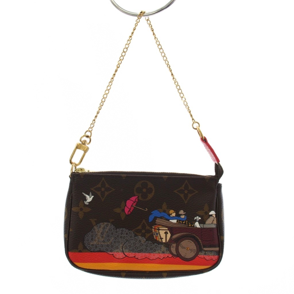 【中古】ルイヴィトン LOUIS VUITTON ミニ ポシェット アクセソワール モノグラム ポーチ ミニバッグ ブラウン M41655 /YM23 ■OH レディース 【ベクトル 古着】 260616