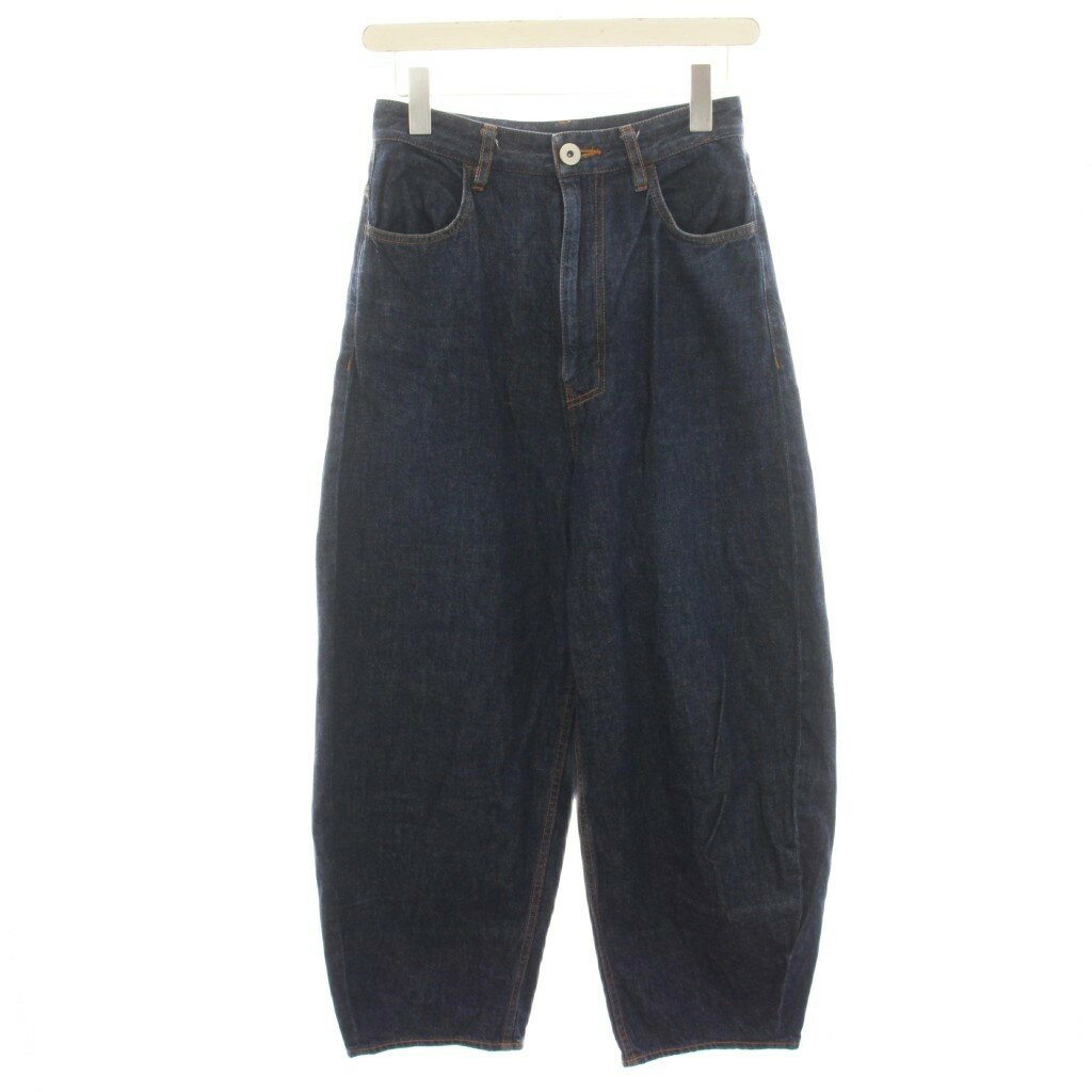 [Used] Nagonstans 2023 model curve denim trousers, denim pants, jeans, size M, navy blue, 470GA431-0190 /HN22, women's. [Vector Used Clothing] 260618