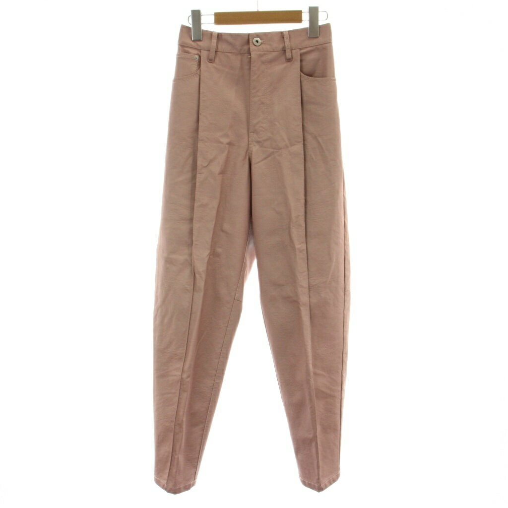 アメリヴィンテージ Ameri VINTAGE UNDRESSED DENIM DETAIL ECO LEATHER PANTS パンツ M ピンク プリーツ 無地 02020820270 /DU16 レディース  260618
