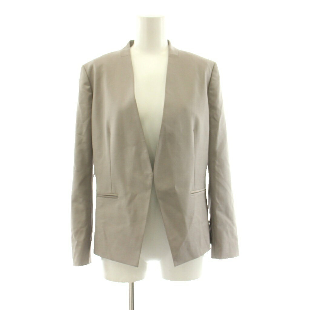 セオリーリュクス theory luxe EXECUTIVE DONNA3 ノーカラージャケット ウール 38 グレー 03-2304192 /KU 19 レディース  260622