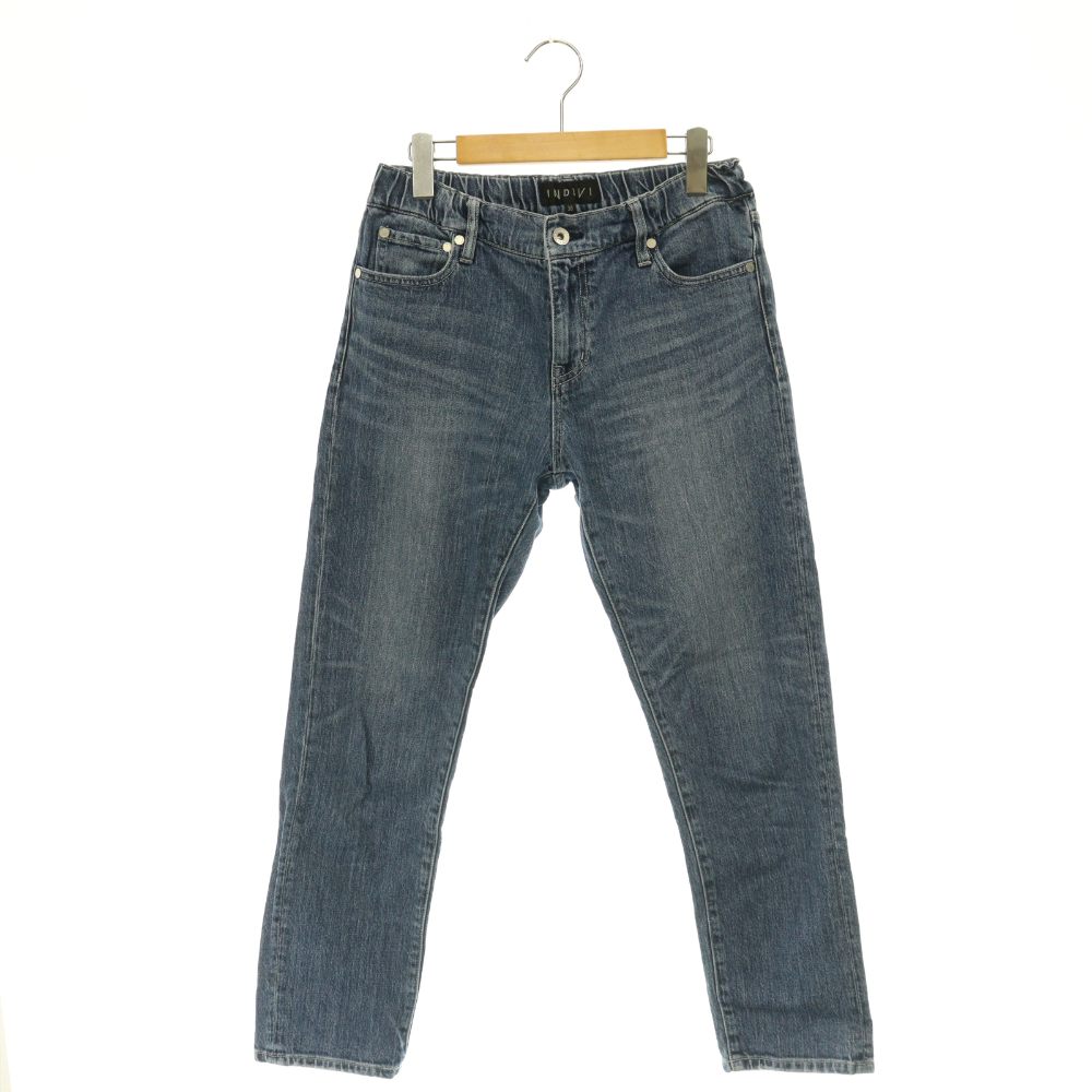 [Used] INDIVI Denim Pants Jeans Tapered Zipper Fly 38 Blue /DO ■MA Women's [Vector Used Clothing] 260623