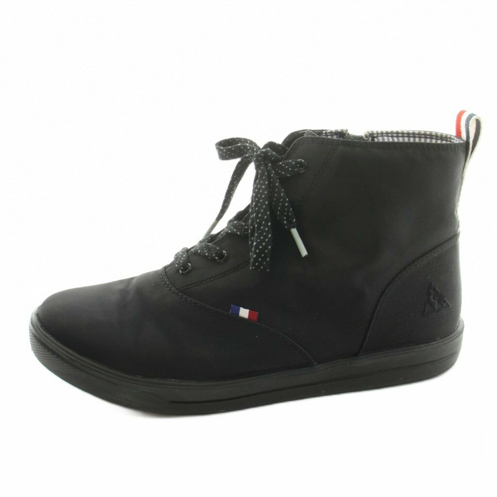 【中古】ルコックスポルティフ le coq sportif レインシューズ スニーカー ハイカット サイドジップ US8.5 25cm 黒 ブラック QL3NJD00BK /KU 4 レディース 【ベクトル 古着】 260625ブランドルコックスポルティフ le coq sportif表記サイズUS8.5（日本サイズ25cm相当）実寸サイズ履き口周り：23cm　筒高：11cm　ヒールの高さ：2cm　　色黒 ブラック 状態汚れが見られますが、その他に目立ったダメージはなく、問題なくご使用いただける商品です。 ※あくまでも中古品ですので掲載写真や記載内容をご確認いただき、ご理解の上ご購入ください。付属品箱商品のお問い合わせの回答を休止しております。＊各商品ページの商品詳細等をご確認の上ご購入ください。【中古】ルコックスポルティフ le coq sportif レインシューズ スニーカー ハイカット サイドジップ US8.5 25cm 黒 ブラック QL3NJD00BK /KU 4 レディース 【ベクトル 古着】 260625状態ランク　”AB”詳細については、下記および「状態ランクについて」ページをご覧ください。未使用・新品の商品ほぼ新品同様の商品使用感が少なく、かなり状態の良い商品使用感はあるが、傷や汚れの少ない商品使用感の他、傷や汚れが見られる商品かなり大きな傷みがある難あり商品※S〜CランクはUSED品となりますので、使用感をご理解の上でご入札下さい。状態ランクについてinformationブランドルコックスポルティフ le coq sportif表記サイズUS8.5（日本サイズ25cm相当）実寸サイズ履き口周り：23cm　筒高：11cm　ヒールの高さ：2cm　　色黒 ブラック 状態汚れが見られますが、その他に目立ったダメージはなく、問題なくご使用いただける商品です。 ※あくまでも中古品ですので掲載写真や記載内容をご確認いただき、ご理解の上ご購入ください。付属品箱商品のお問い合わせの回答を休止しております。＊各商品ページの商品詳細等をご確認の上ご購入ください。本商品は一点物です他サイトや店舗にて販売している商品です。多少のお時間差にて欠品になることもございます。予めご了承頂ますようお願い致します。ベクトル・サイズガイドはこちらこの商品と同じブランドの商品を見る