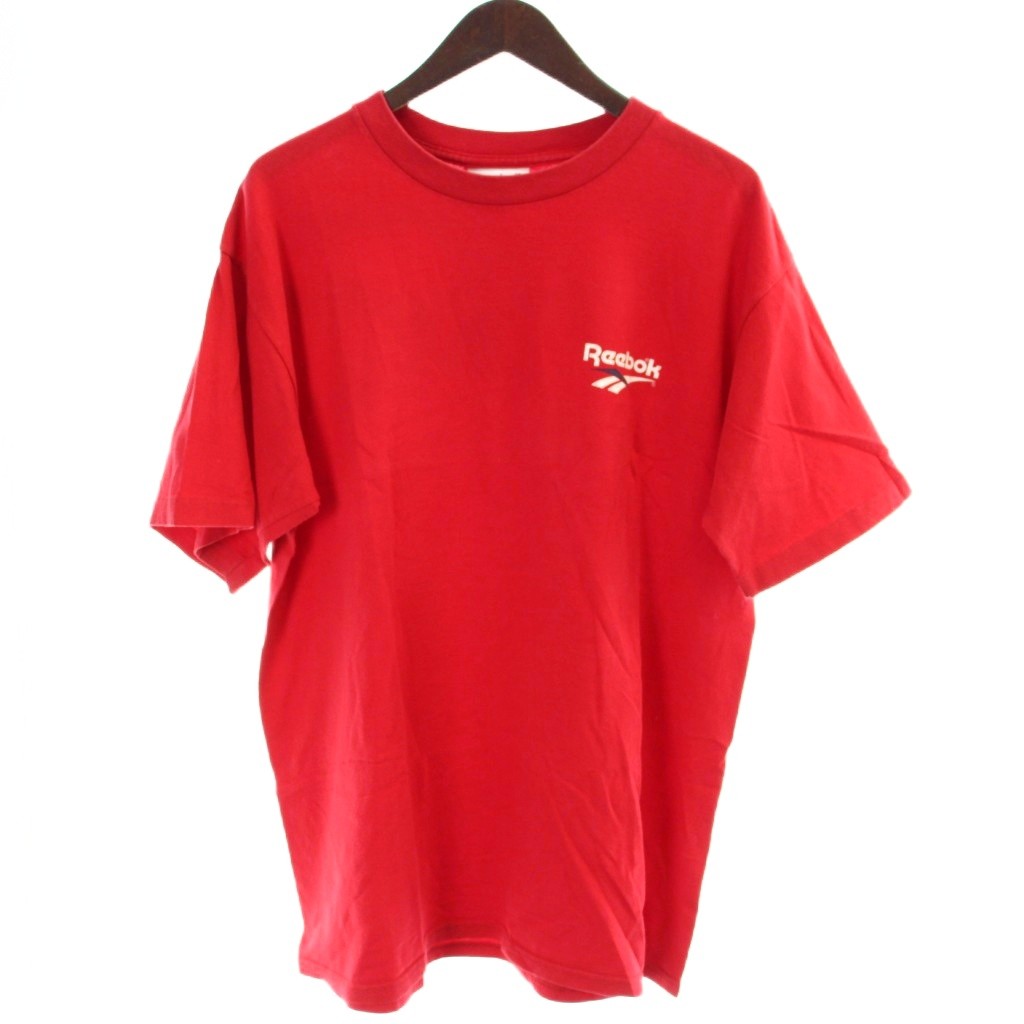 【中古】リーボック Reebok Tシャツ L 赤 レッド ロゴ 半袖 /AP47 ■GY28 メンズ 【ベクトル 古着】 260625ブランドリーボック Reebok表記サイズL実寸サイズ肩幅：約51cm　身幅：約55cm　着丈：約71cm　袖丈：約23cm　　素材綿色赤 レッド状態首周りに色あせ、後側の裾に毛玉がございますが、その他に目立ったダメージはなく、問題なくご使用いただける商品です。 ※あくまでも中古品ですので掲載写真や記載内容をご確認いただき、ご理解の上ご購入ください。商品のお問い合わせの回答を休止しております。＊各商品ページの商品詳細等をご確認の上ご購入ください。【中古】リーボック Reebok Tシャツ L 赤 レッド ロゴ 半袖 /AP47 ■GY28 メンズ 【ベクトル 古着】 260625状態ランク　”AB”詳細については、下記および「状態ランクについて」ページをご覧ください。未使用・新品の商品ほぼ新品同様の商品使用感が少なく、かなり状態の良い商品使用感はあるが、傷や汚れの少ない商品使用感の他、傷や汚れが見られる商品かなり大きな傷みがある難あり商品※S〜CランクはUSED品となりますので、使用感をご理解の上でご入札下さい。状態ランクについてinformationブランドリーボック Reebok表記サイズL実寸サイズ肩幅：約51cm　身幅：約55cm　着丈：約71cm　袖丈：約23cm　　素材綿色赤 レッド状態首周りに色あせ、後側の裾に毛玉がございますが、その他に目立ったダメージはなく、問題なくご使用いただける商品です。 ※あくまでも中古品ですので掲載写真や記載内容をご確認いただき、ご理解の上ご購入ください。商品のお問い合わせの回答を休止しております。＊各商品ページの商品詳細等をご確認の上ご購入ください。本商品は一点物です他サイトや店舗にて販売している商品です。多少のお時間差にて欠品になることもございます。予めご了承頂ますようお願い致します。ベクトル・サイズガイドはこちらこの商品と同じブランドの商品を見る