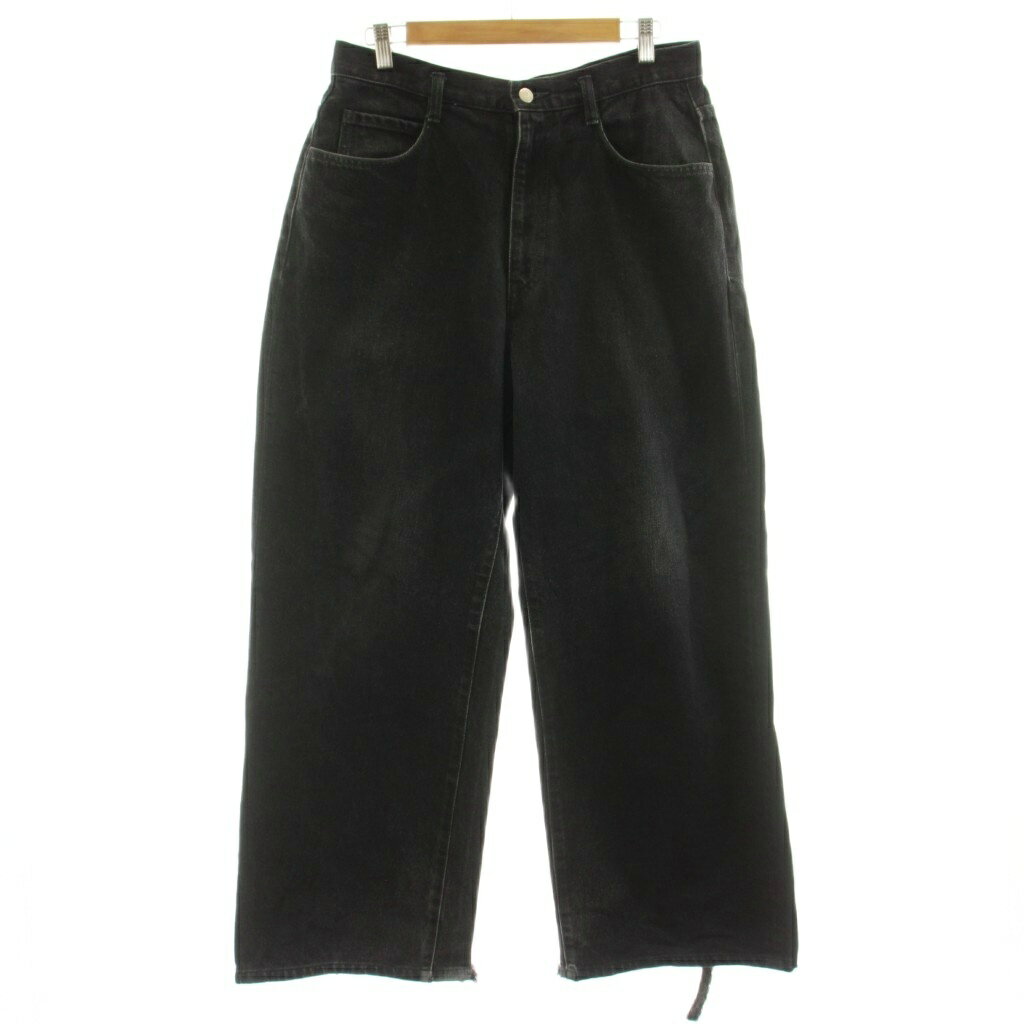 [Used] Naked Gauge ASHLEY JEANS Denim Pants Jeans Wide Straight Zip Fly Size 3 Black NG25S-DPT01 /KU ■GY28 Men's [Vector Used Clothing] 260625