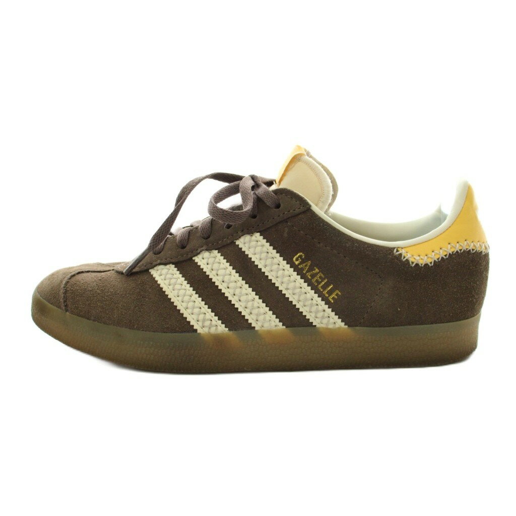 アディダスオリジナルス adidas originals ガゼル GAZELLE nix66 スニーカー シューズ 23.0cm 茶 ブラウン 黄 イエロー IE3693 /AN25 レディース  260625