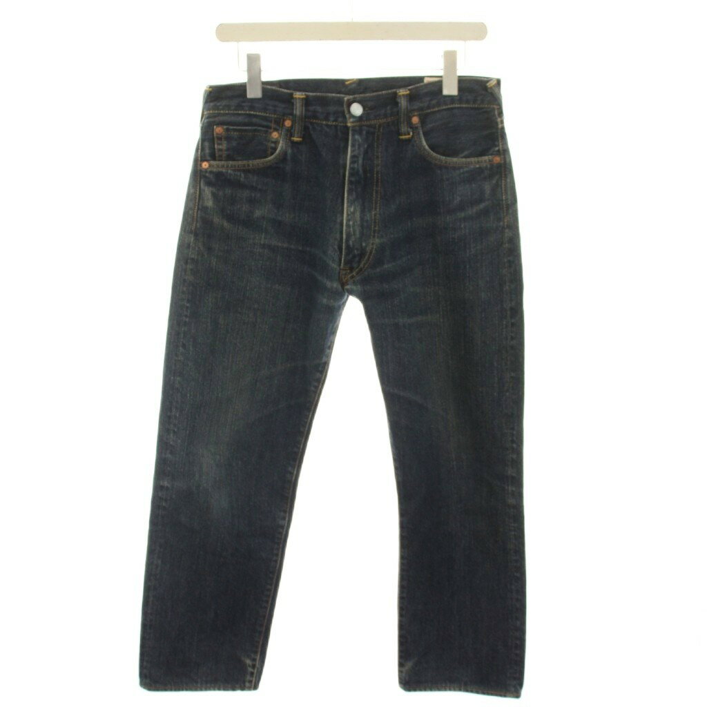 [Used] EVISU Denim Jeans, Zip Fly, Size 32x35, Indigo, 2000Z /YT38, Men's [Vector Used Clothing] 260629