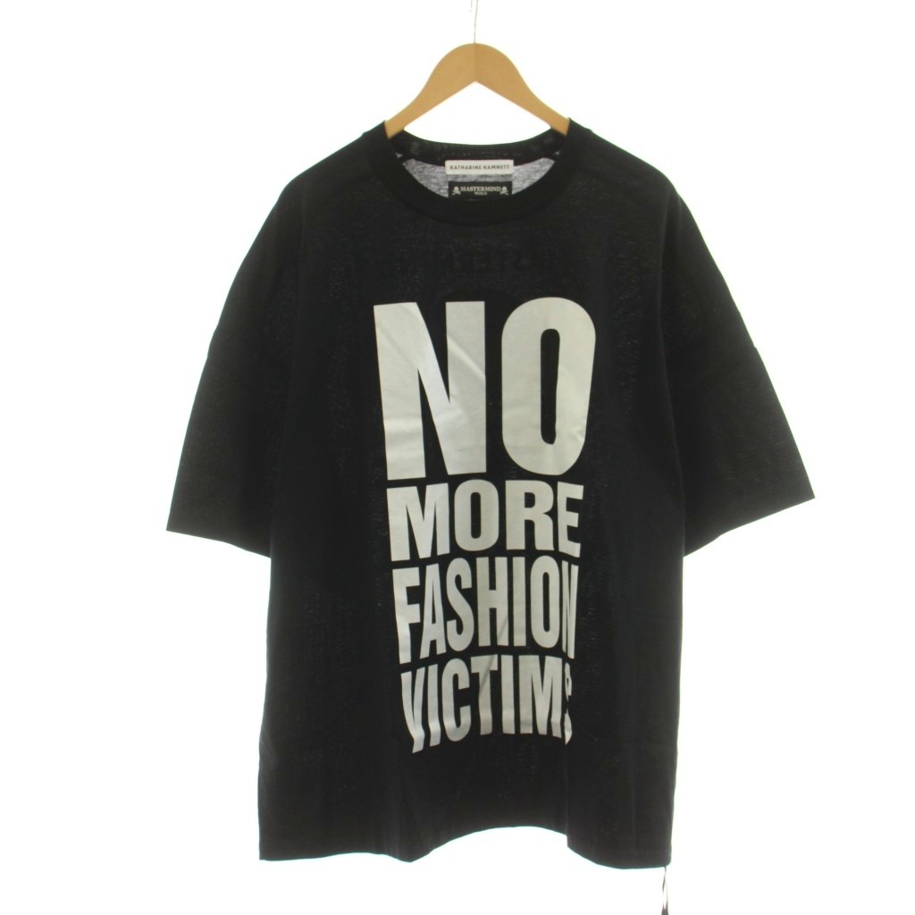 キャサリンハムネット KATHARINE HAMNETT Mastermind 24SS SLOGAN BIG TEE Tシャツ カットソー 半袖 ロゴ スカル プリント XL 黒 ブラック 24S-KHMM-TE-08 /KU 1 メンズ  260702