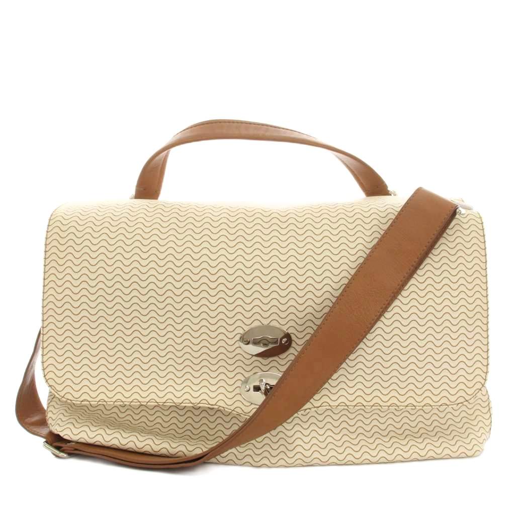 ザネラート ZANELLATO ポスティーナバッグ POSTINA THE BAG ハンドバッグ ショルダーバッグ 2way 総柄 レザー 白 ホワイト ベージュ 茶 ブラウン 2692708 /YT6 レディース  260707