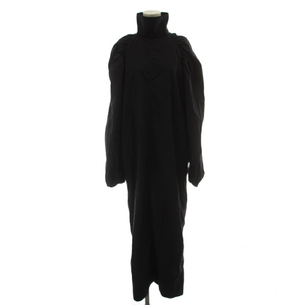 アンヌーク anuke Highneck Typewriter Onepiece ワンピース ナイロン 36 紺 長袖 ロング丈 ハイネック 62420301 /GG34 レディース  260709