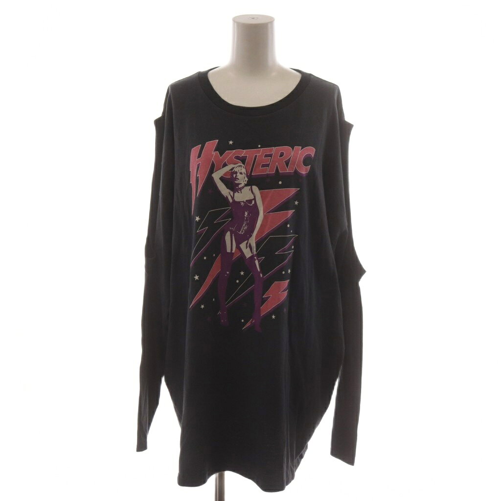 ヒステリックグラマー HYSTERIC GLAMOUR THE PRETTIEST STARS オーバーサイズTシャツ カットソー F グレー 長袖 プリント 01253CL12 /RR30 レディース  260708