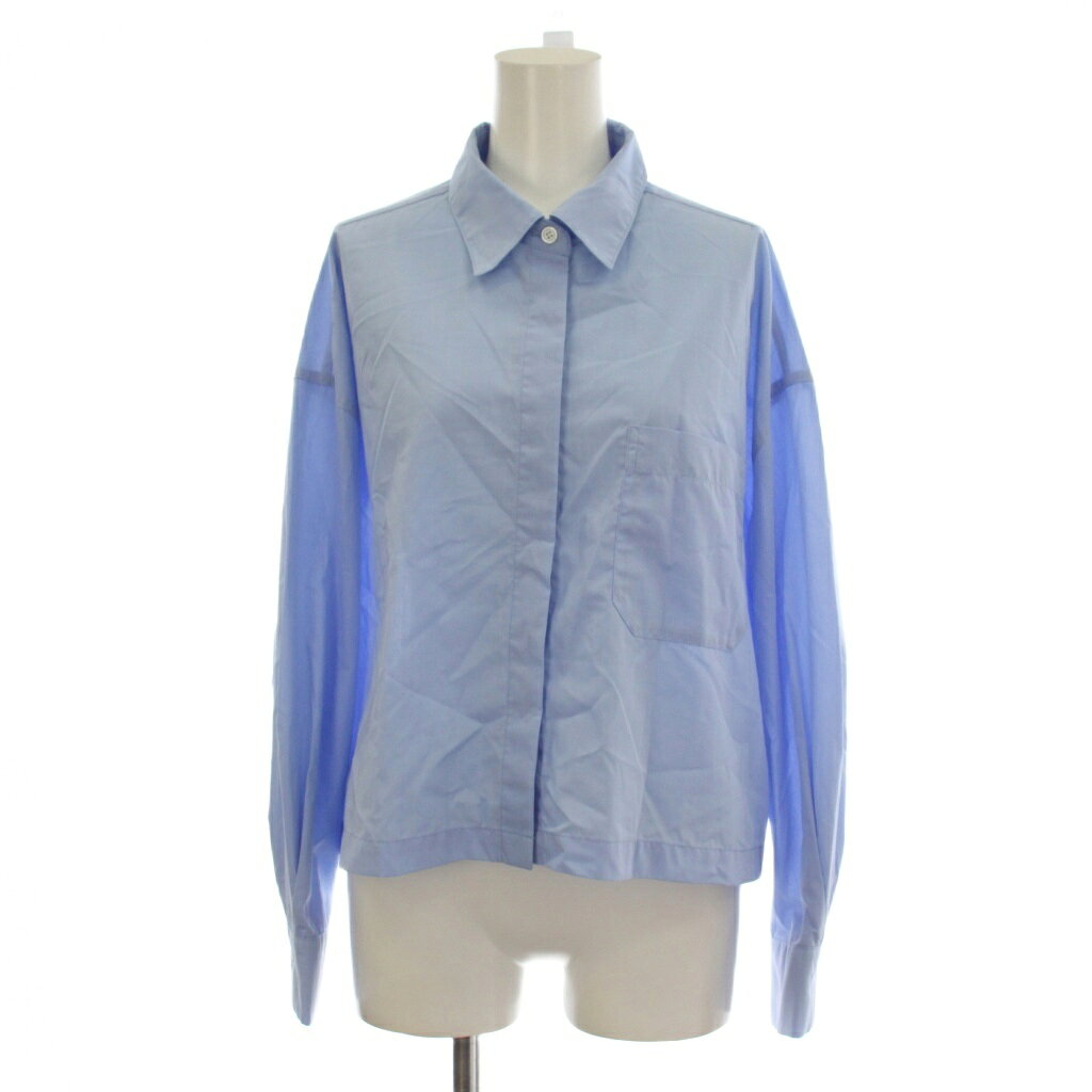 【中古】ロペピクニック ROPE Picnic 25AW シャツ ブラウス F 水色 ライトブルー 無地 ベーシッククロップド レギュラーカラー 長袖 /LP21 レディース 【ベクトル 古着】 260709 auc-vector-21098850 ブランド古着の買取販売ベクトル パッケージ画像