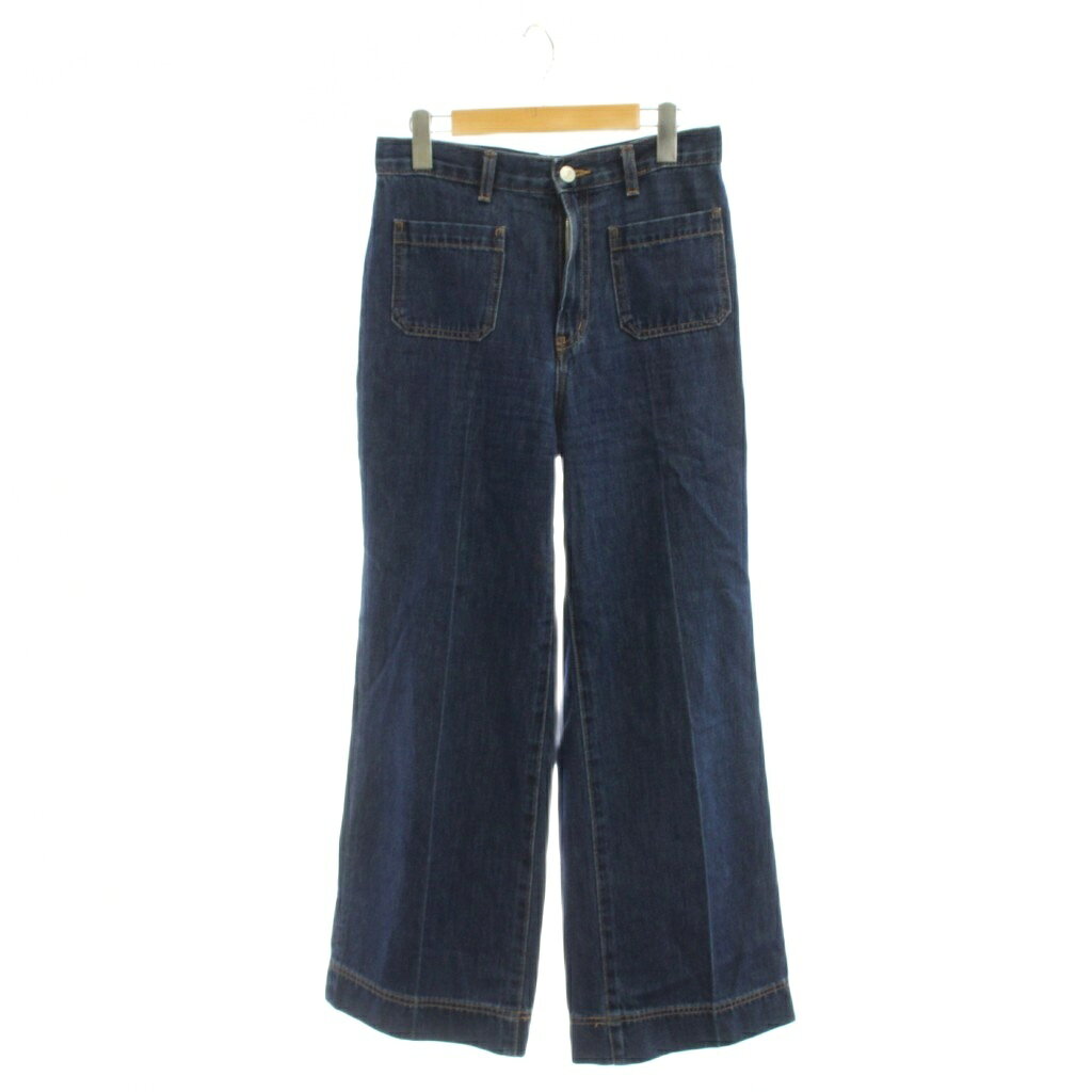 【中古】ミラオーウェン Mila Owen 25AW パッチポケットデザインシガレットデニムパンツ ジーンズ 1 紺 ワイドシルエット /JP レディース 【ベクトル 古着】 260715 auc-vector-21111609 ブランド古着の買取販売ベクトル パッケージ画像