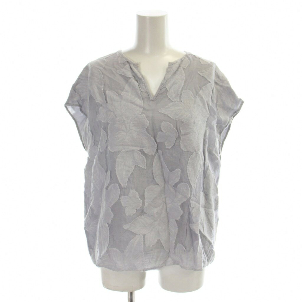 【中古】ユナイテッドアローズ UNITED ARROWS カットジャカード スリットネックブラウス カットソー 紫 パープル 花柄 Vネック 半袖 /AP ■KC レディース 【ベクトル 古着】 260723 auc-vector-21131371 ブランド古着の買取販売ベクトル パッケージ画像
