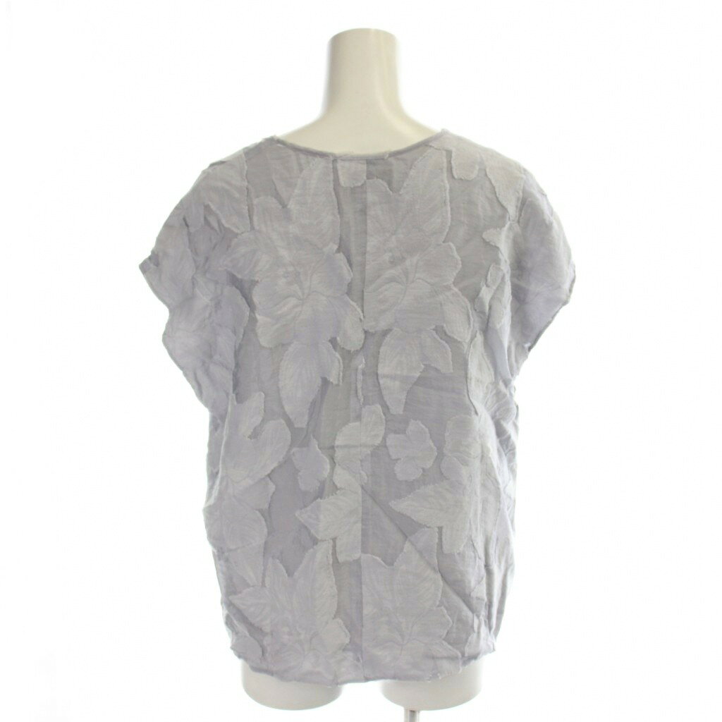 【中古】ユナイテッドアローズ UNITED ARROWS カットジャカード スリットネックブラウス カットソー 紫 パープル 花柄 Vネック 半袖 /AP ■KC レディース 【ベクトル 古着】 260723 auc-vector-21131371 ブランド古着の買取販売ベクトル サンプル画像2