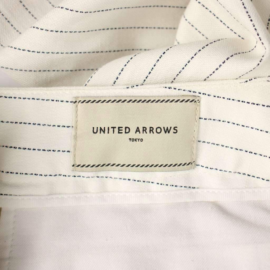 【中古】ユナイテッドアローズ UNITED ARROWS パンツ 36 白 ホワイト ストライプ柄 クロップド丈 ロールアップ /AP ■KC レディース 【ベクトル 古着】 260723 auc-vector-21131424 ブランド古着の買取販売ベクトル サンプル画像3