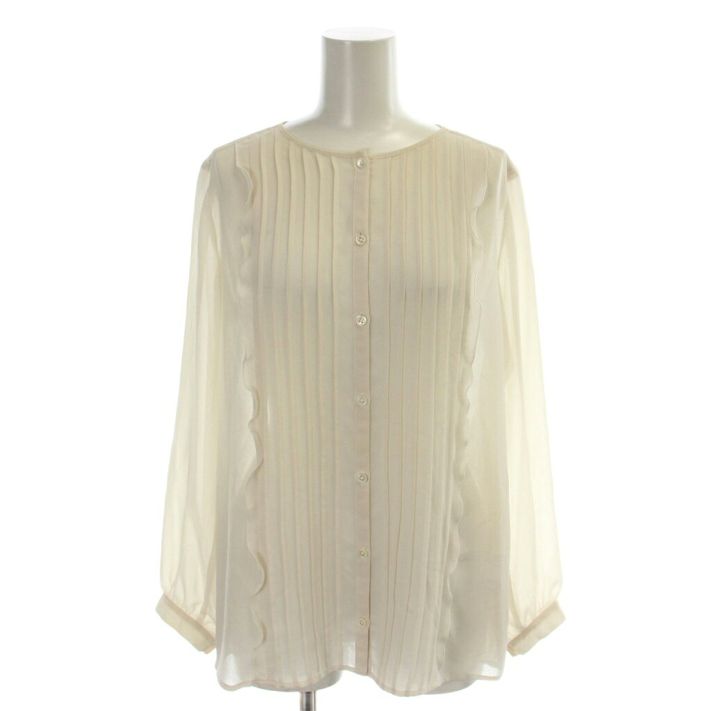 【中古】B&Y ユナイテッドアローズ BEAUTY&YOUTH ビューティー&ユース シャツ ブラウス M ベージュ プリーツ ラウンドネック 長袖 /AP ■KC レディース 【ベクトル 古着】 260723 auc-vector-21131471 ブランド古着の買取販売ベクトル パッケージ画像