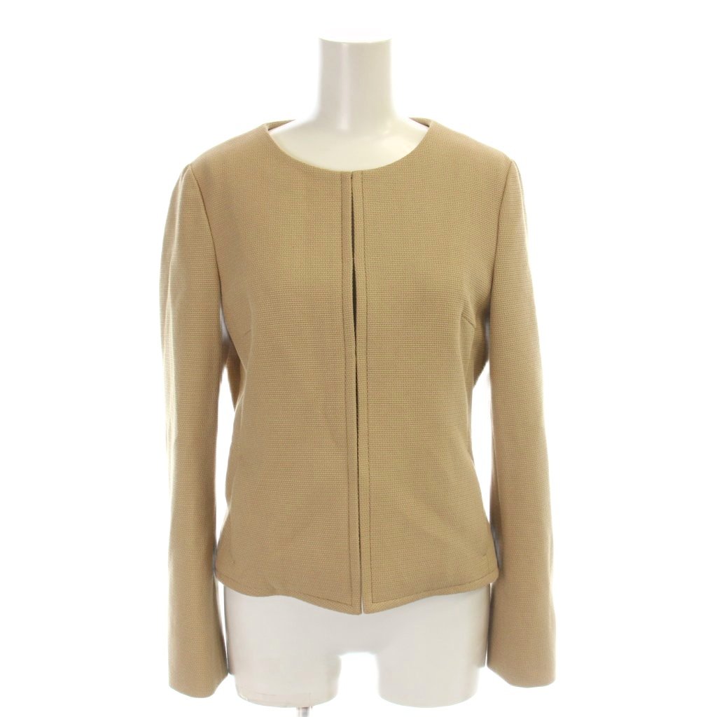 【中古】グリーンレーベルリラクシング ユナイテッドアローズ green label relaxing ノーカラー ジャケット 上着 38 ベージュ 無地 ラウンドネック 長袖 /AP ■KC レディース 【ベクトル 古着】 260721 auc-vector-21131328 ブランド古着の買取販売ベクトル パッケージ画像