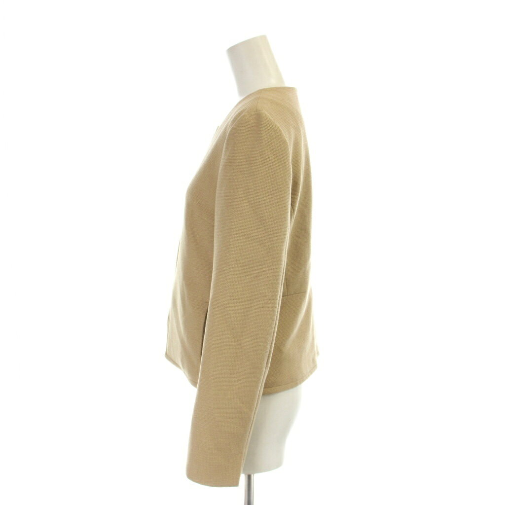【中古】グリーンレーベルリラクシング ユナイテッドアローズ green label relaxing ノーカラー ジャケット 上着 38 ベージュ 無地 ラウンドネック 長袖 /AP ■KC レディース 【ベクトル 古着】 260721 auc-vector-21131328 ブランド古着の買取販売ベクトル サンプル画像3