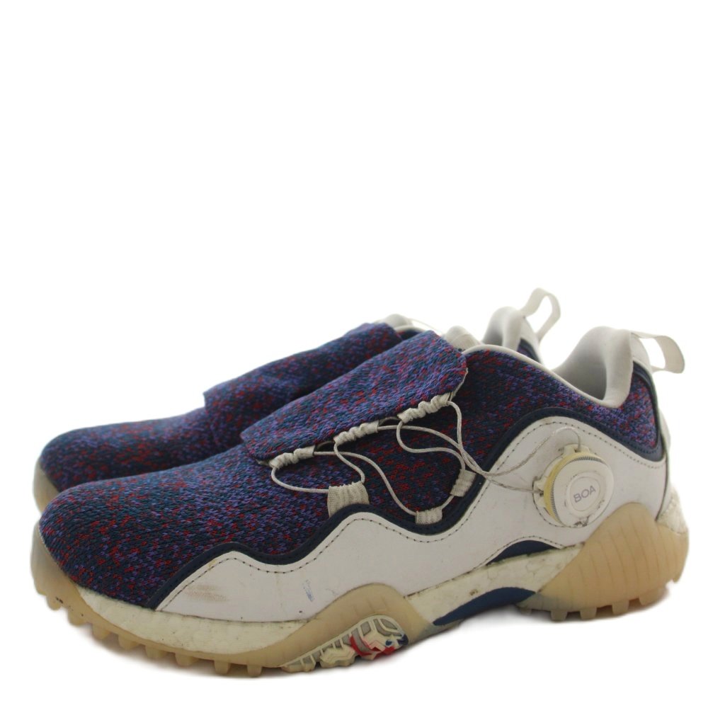 【中古】アディダス adidas スパイクレスゴルフシューズ コードカオス ボア21 スニーカー 250 紺 ネイビー FW5617 /GG メンズ 【ベクトル 古着】 260723