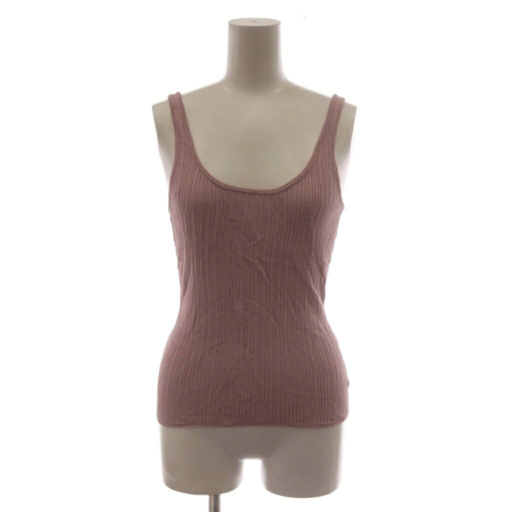 【中古】セオリー Theory 19AW リブニットタンクトップ S ピンク ノースリーブ /RR レディース 【ベクトル 古着】 260726