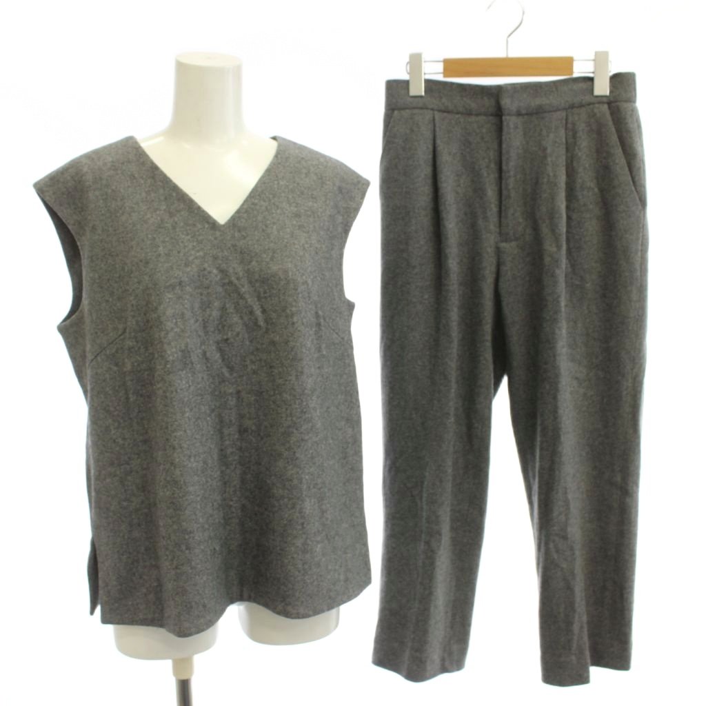 【中古】ミラオーウェン Mila Owen セットアップ パンツ 0 グレー Vネック ノースリーブ 無地 /JP レディース 【ベクトル 古着】 260805 auc-vector-21160478 ブランド古着の買取販売ベクトル パッケージ画像