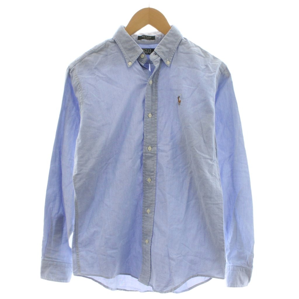 【中古】ポロ ラルフローレン POLO RALPH LAUREN シャツ 長袖 8 水色 ライトブルー /AN ■GY09 キッズ 【ベクトル 古着】 260806