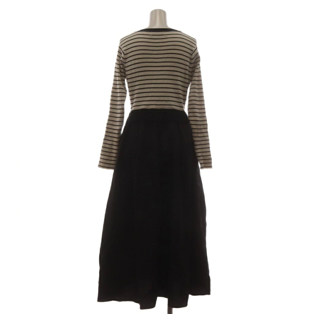 【中古】ロペピクニック ROPE Picnic 25AW メタル釦ドッキングワンピース ロング S 黒 ブラック 白 ホワイト ストライプ柄 Vネック 長袖 /RR レディース 【ベクトル 古着】 260807 auc-vector-21171618 ブランド古着の買取販売ベクトル サンプル画像3