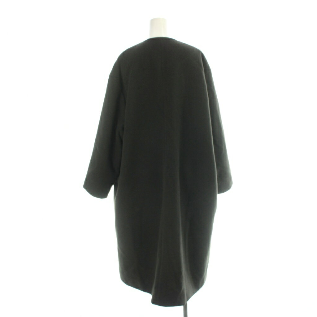 【中古】ミラオーウェン Mila Owen コート F 黒 ブラック 無地 ノーカラー 長袖 /AP ■MA レディース 【ベクトル 古着】 260805 auc-vector-21164095 ブランド古着の買取販売ベクトル サンプル画像2