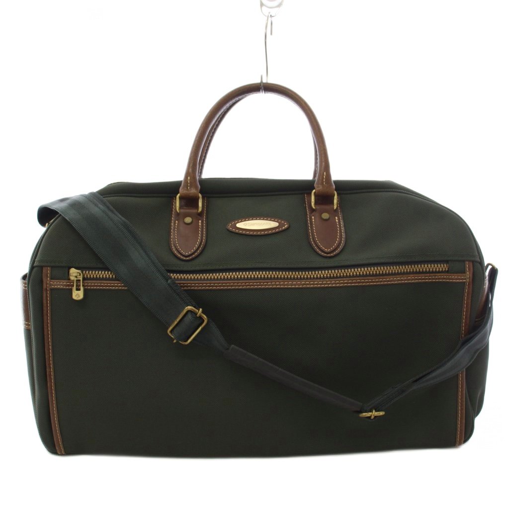 【中古】サムソナイト Samsonite ボストンバッグ ショルダーバッグ 2WAY カーキ 茶 ブラウン /TK メンズ 【ベクトル 古着】 260807ブランドサムソナイト Samsonite実寸サイズ持ち手の長さ：41cm　ヨコ：48cm　タテ：33cm　マチ：21cm　ショルダーの長さ：81-106cm　　素材ナイロンキャンバス色緑 グリーン 茶 ブラウン状態埃のような匂い、カビ臭、全体的に白い汚れ、角擦れ、型崩れ、金具に色剥げがあります。 ※全体的に中古品としての使用感と上記のようなダメージがあります。掲載写真や記載内容をご確認いただき、ご理解の上ご購入ください。付属品袋商品のお問い合わせの回答を休止しております。＊各商品ページの商品詳細等をご確認の上ご購入ください。【中古】サムソナイト Samsonite ボストンバッグ ショルダーバッグ 2WAY カーキ 茶 ブラウン /TK メンズ 【ベクトル 古着】 260807状態ランク　”B”詳細については、下記および「状態ランクについて」ページをご覧ください。未使用・新品の商品ほぼ新品同様の商品使用感が少なく、かなり状態の良い商品使用感はあるが、傷や汚れの少ない商品使用感の他、傷や汚れが見られる商品かなり大きな傷みがある難あり商品※S〜CランクはUSED品となりますので、使用感をご理解の上でご入札下さい。状態ランクについてinformationブランドサムソナイト Samsonite実寸サイズ持ち手の長さ：41cm　ヨコ：48cm　タテ：33cm　マチ：21cm　ショルダーの長さ：81-106cm　　素材ナイロンキャンバス色緑 グリーン 茶 ブラウン状態埃のような匂い、カビ臭、全体的に白い汚れ、角擦れ、型崩れ、金具に色剥げがあります。 ※全体的に中古品としての使用感と上記のようなダメージがあります。掲載写真や記載内容をご確認いただき、ご理解の上ご購入ください。付属品袋商品のお問い合わせの回答を休止しております。＊各商品ページの商品詳細等をご確認の上ご購入ください。本商品は一点物です他サイトや店舗にて販売している商品です。多少のお時間差にて欠品になることもございます。予めご了承頂ますようお願い致します。ベクトル・サイズガイドはこちらこの商品と同じブランドの商品を見る
