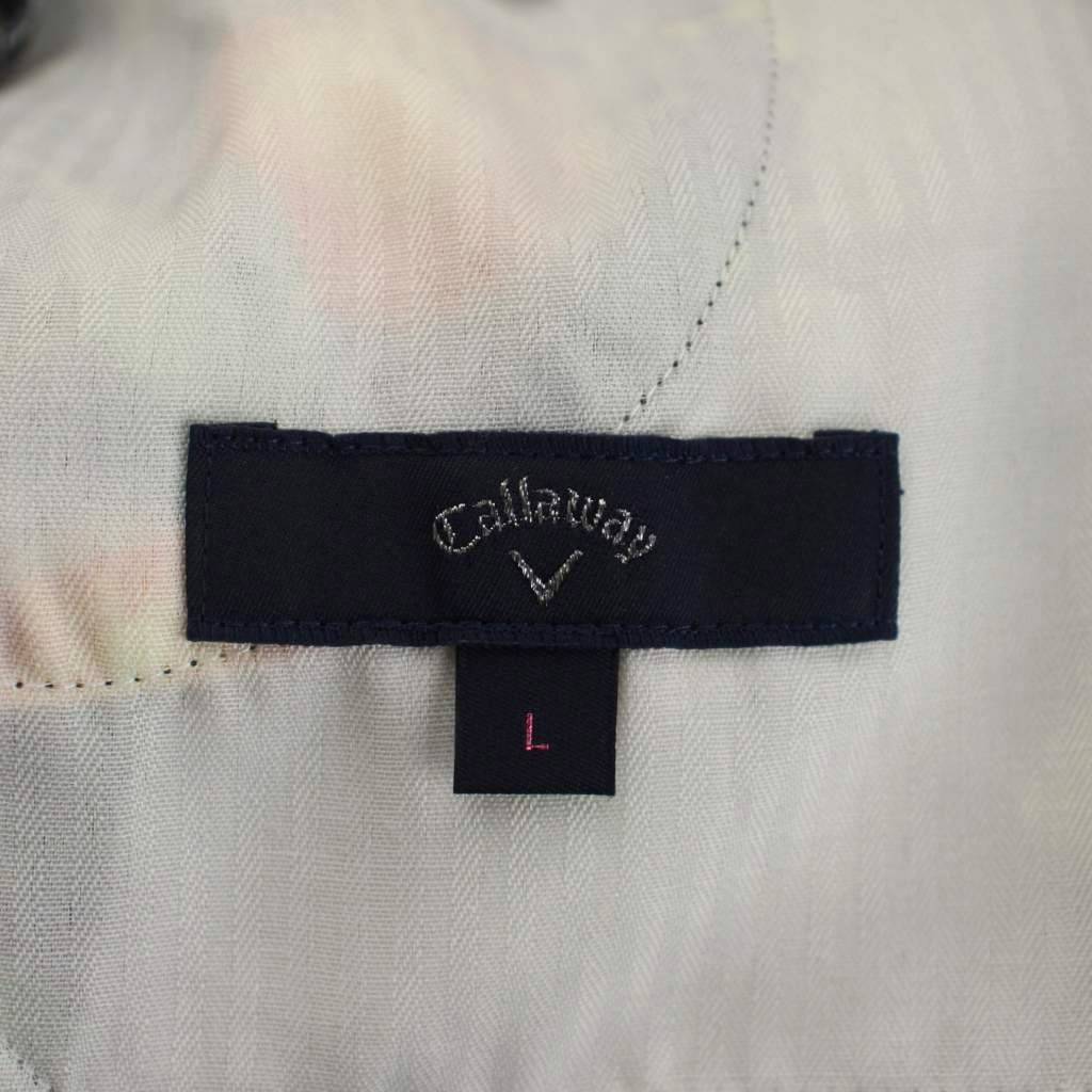【中古】キャロウェイ CALLAWAY ゴルフウェア キュロット ミニ丈 総柄 L 紺 黄 /GG...