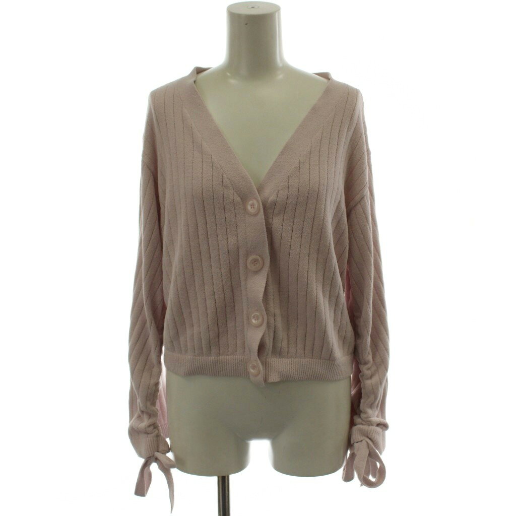 【中古】ジェラートピケ gelato pique 25SS リブカーディガン ルームウェア 長袖 V...