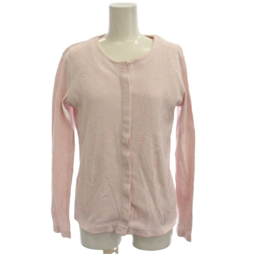 【中古】ローラアシュレイ LAURA ASHLEY アンサンブル S ピンク 長袖カーディガン 半袖 /JP レディース 【ベクトル 古着】 260814