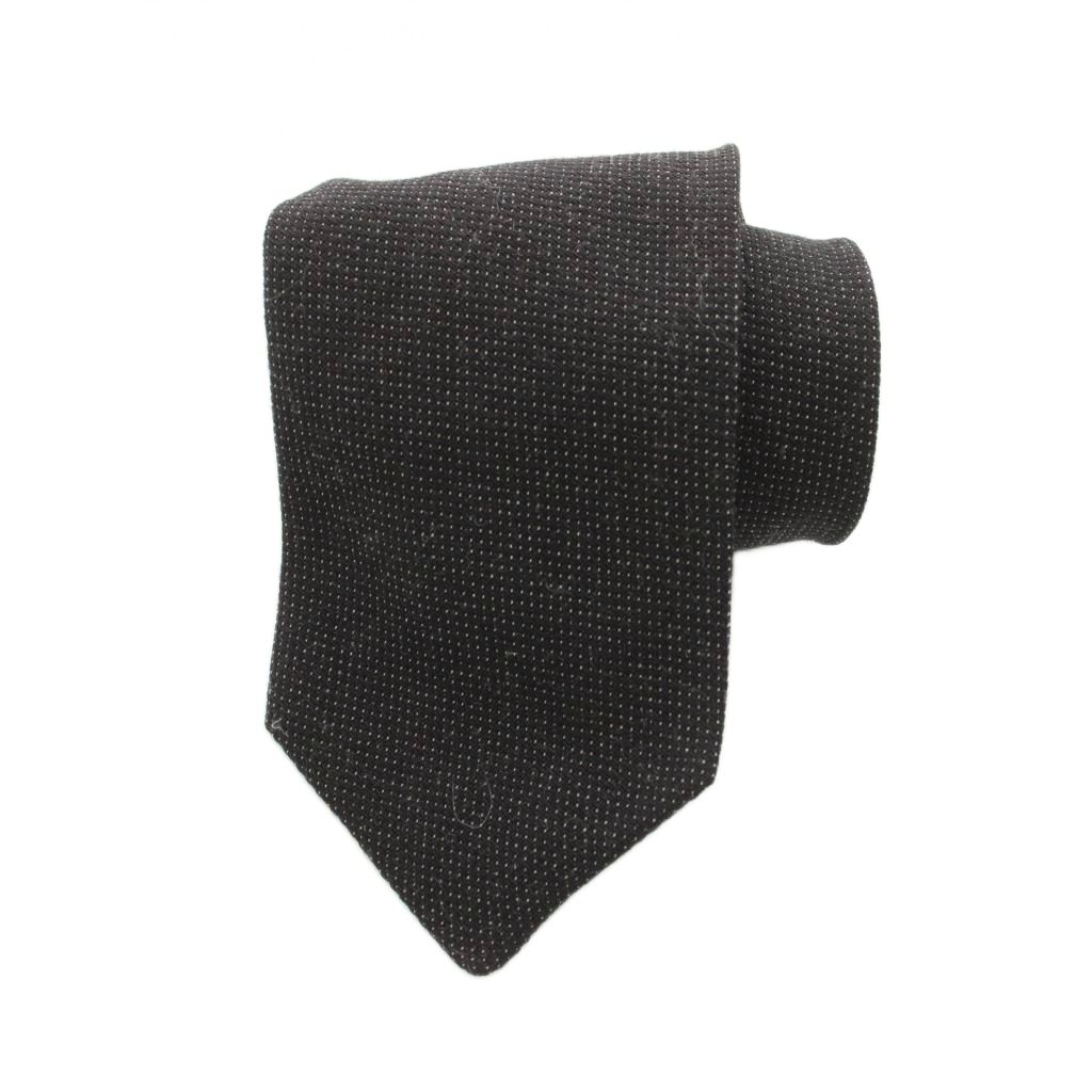 【中古】ジョルジオアルマーニ GIORGIO ARMANI CRAVATTE ネクタイ シルク 黒 ブラ...
