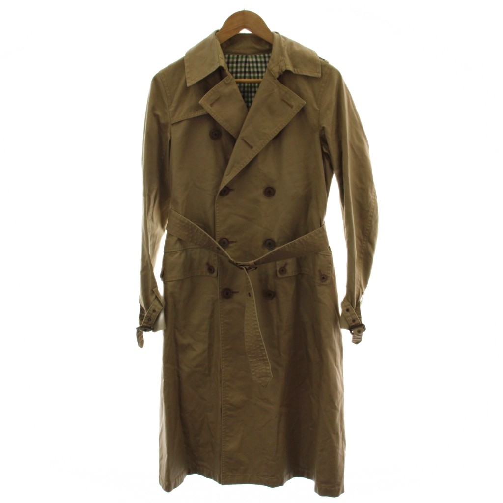 【中古】サイ ベーシックス SCYE BASICS トレンチコート ミドル 長袖 38 ベージュ 5207-71518 /GG メンズ 【ベクトル 古着】 260820ブランドサイ ベーシックス SCYE BASICS表記サイズ38実寸サイズ肩幅：40cm　身幅：45cm　着丈：106cm　袖丈：60cm　　素材表生地 コットン 裏生地 身頃部分 コットン 袖部分 キュプラ色ベージュ状態裾に小さな汚れがあり、袖口が若干色褪せていますが、使用感が少なく、かなり状態の良い商品です。 ※あくまでも中古品ですので掲載写真や記載内容をご確認いただき、ご理解の上ご購入ください。付属品ベルト備考（有）マスターピース 品番:5207-71518商品のお問い合わせの回答を休止しております。＊各商品ページの商品詳細等をご確認の上ご購入ください。【中古】サイ ベーシックス SCYE BASICS トレンチコート ミドル 長袖 38 ベージュ 5207-71518 /GG メンズ 【ベクトル 古着】 260820状態ランク　”A”詳細については、下記および「状態ランクについて」ページをご覧ください。未使用・新品の商品ほぼ新品同様の商品使用感が少なく、かなり状態の良い商品使用感はあるが、傷や汚れの少ない商品使用感の他、傷や汚れが見られる商品かなり大きな傷みがある難あり商品※S〜CランクはUSED品となりますので、使用感をご理解の上でご入札下さい。状態ランクについてinformationブランドサイ ベーシックス SCYE BASICS表記サイズ38実寸サイズ肩幅：40cm　身幅：45cm　着丈：106cm　袖丈：60cm　　素材表生地 コットン 裏生地 身頃部分 コットン 袖部分 キュプラ色ベージュ状態裾に小さな汚れがあり、袖口が若干色褪せていますが、使用感が少なく、かなり状態の良い商品です。 ※あくまでも中古品ですので掲載写真や記載内容をご確認いただき、ご理解の上ご購入ください。付属品ベルト備考（有）マスターピース 品番:5207-71518商品のお問い合わせの回答を休止しております。＊各商品ページの商品詳細等をご確認の上ご購入ください。本商品は一点物です他サイトや店舗にて販売している商品です。多少のお時間差にて欠品になることもございます。予めご了承頂ますようお願い致します。ベクトル・サイズガイドはこちらこの商品と同じブランドの商品を見る