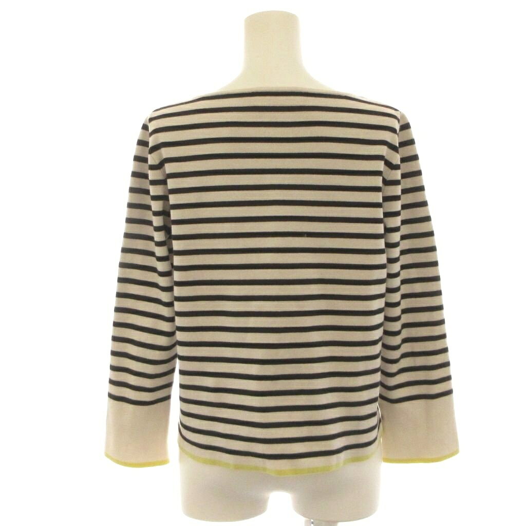 【中古】ミラオーウェン Mila Owen バスクシャツ カットソー ボートネック 長袖 ボーダー柄 0 黒 ブラック オフホワイト パステルイエロー 09WNT191086 /YT レディース 【ベクトル 古着】 260820 auc-vector-21207449 ブランド古着の買取販売ベクトル サンプル画像3