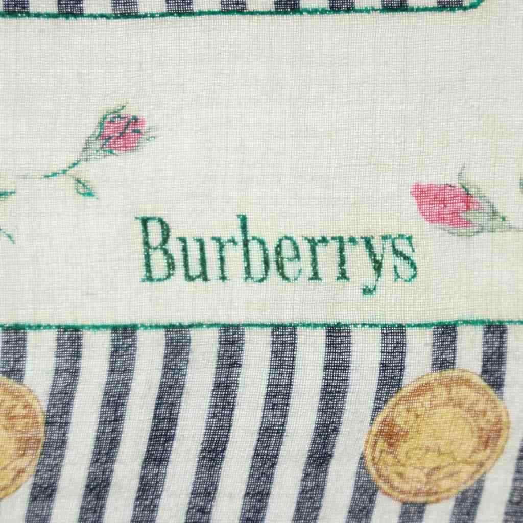 中古 バーバリーズ Burberrys ハンカチ ストライプ柄 花柄 紺 白 GG MA レディース ベクトル 古着 26082 auc-vector-21207814 ブランド古着の買取販売ベクトル サンプル画像3
