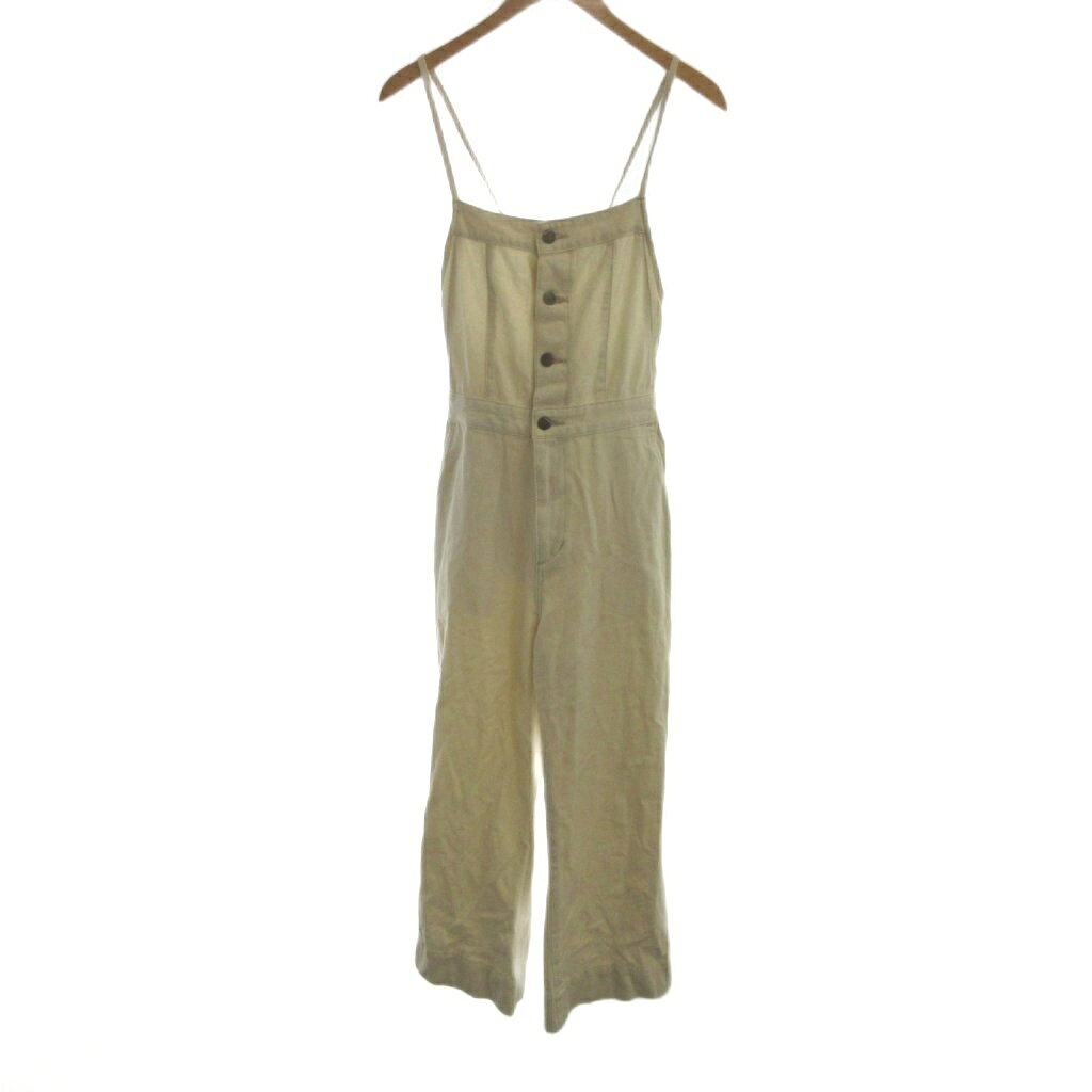 【中古】リー LEE サロペットパンツ F 白 無地 LL0662 /JP レディース 【ベクトル 古着】 260902