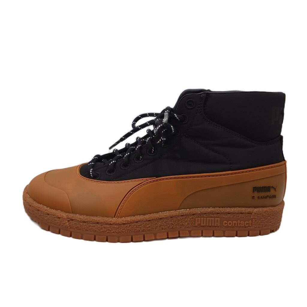 【中古】プーマ PUMA × メゾンキツネ MAISON KITSUNE ラルフサンプソン RALPH SAMPSON 70 MID RUBBER KI スニーカー シューズ 24.5cm 茶 ブラウン 黒 ブラック 380291-01 /AN レディース 【ベクトル 古着】 260907