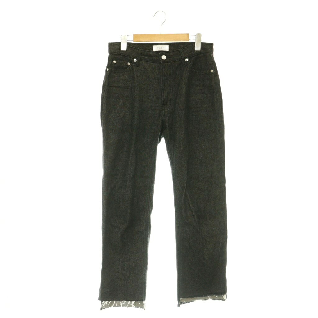 【中古】ミラオーウェン Mila Owen 23SS 裾段差テーパードデニムパンツ ジーンズ カットオフ 2 ブラック /MY ■OS レディース 【ベクトル 古着】 260912 auc-vector-21266158 ブランド古着の買取販売ベクトル パッケージ画像